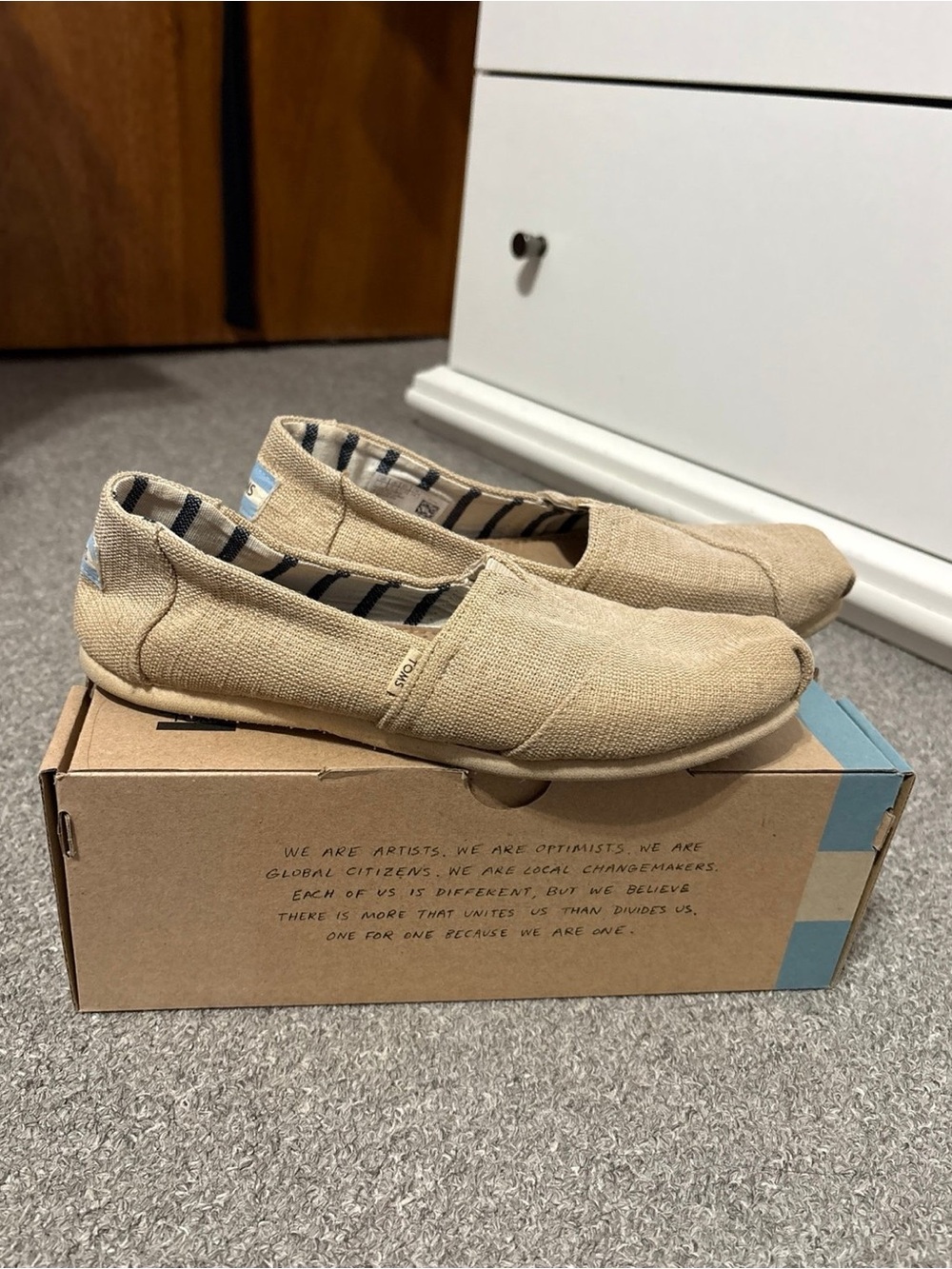 Toms Natural Heritage Canvas Alpargata Slip-On Flats